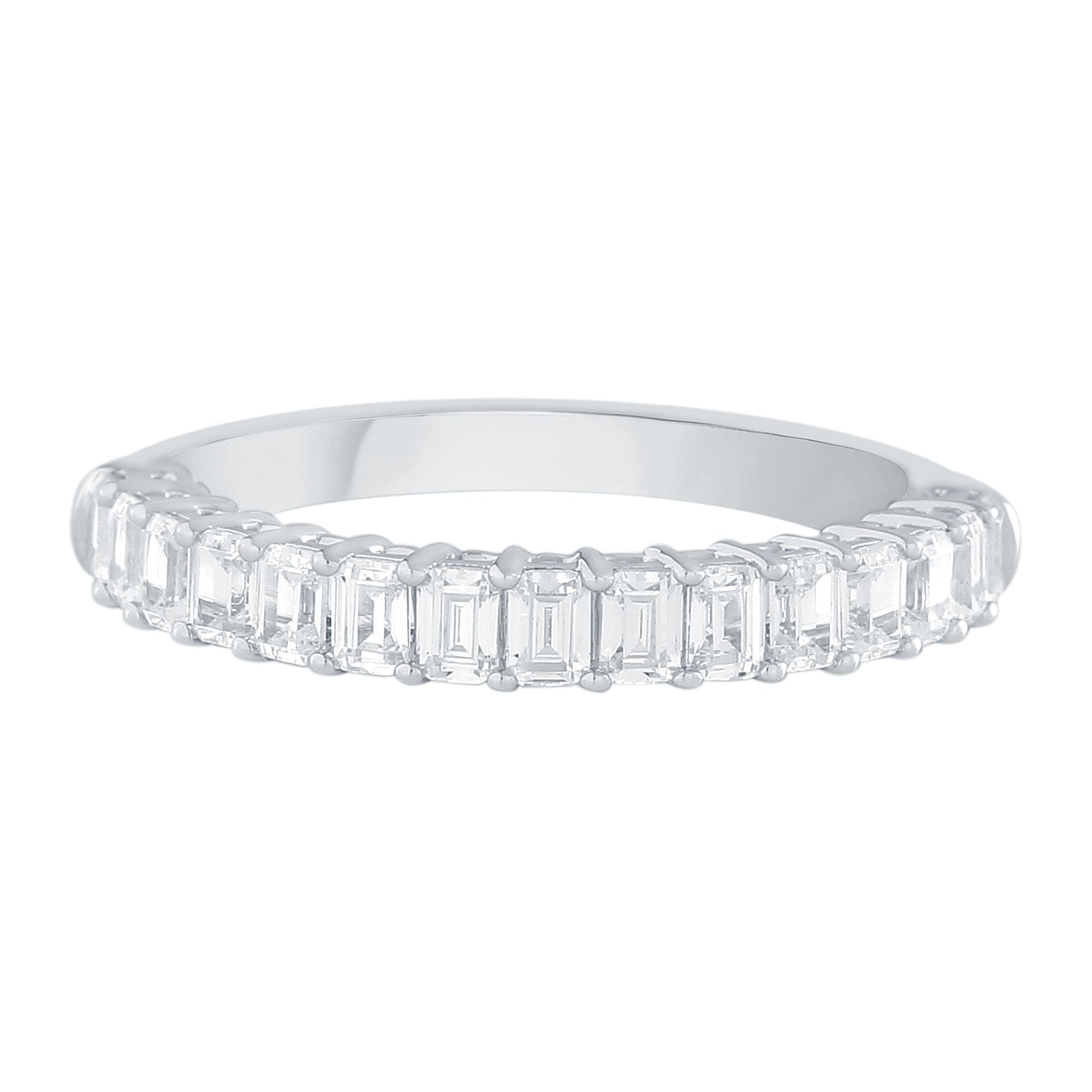 Alliance Taille Émeraude Serti Griffe Diamant 1,40ct