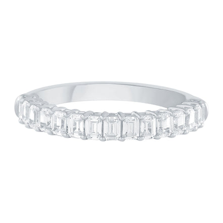 Alliance Taille Émeraude Serti Griffe Diamant 1,40ct