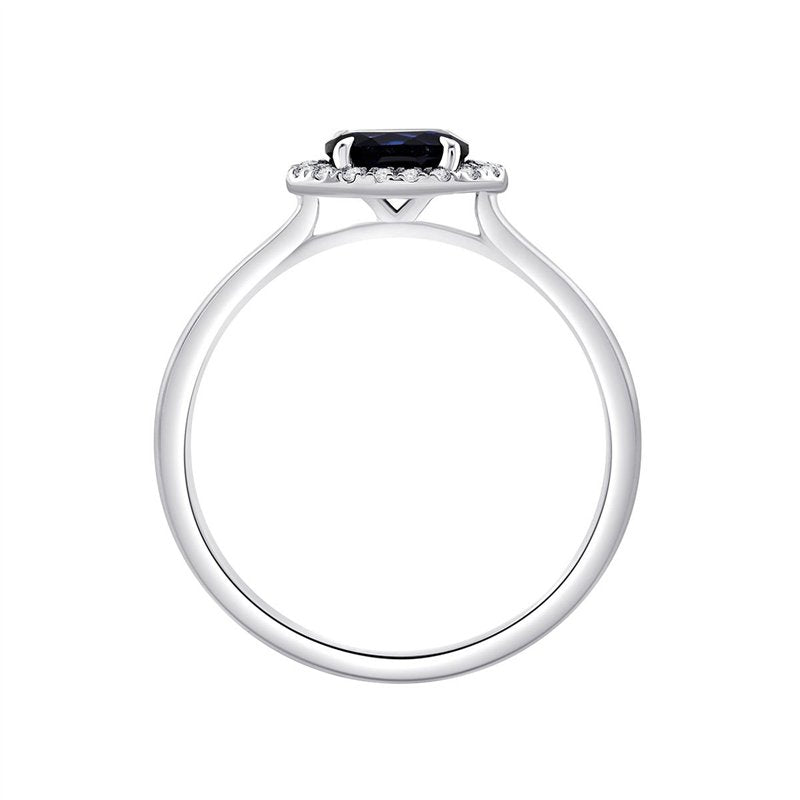 Sertissage clos saphir et diamants 0,08 ct