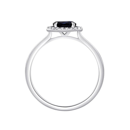 Sertissage clos saphir et diamants 0,08 ct