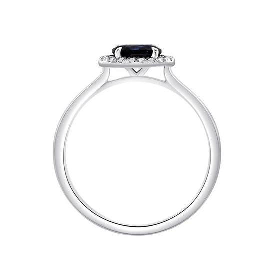 Sertissage clos saphir et diamants 0,08 ct