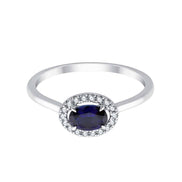 Sertissage clos saphir et diamants 0,08 ct