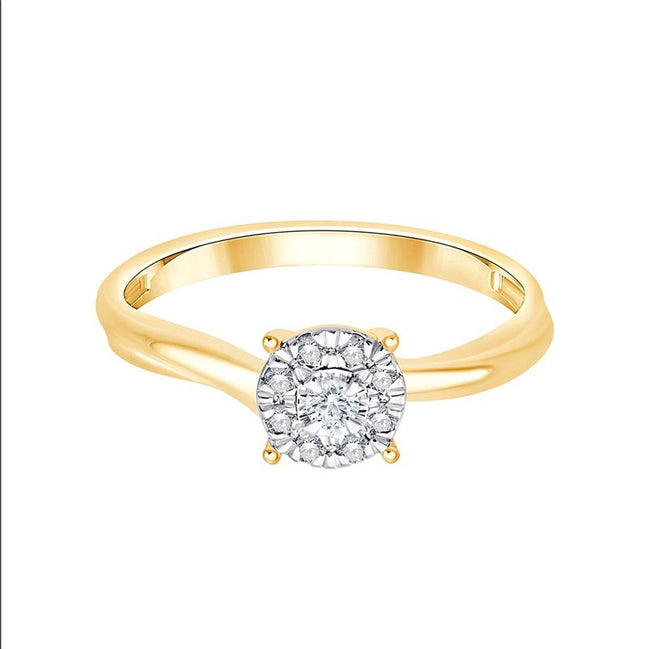 Bague, Solitaire Diamant 0,1ct