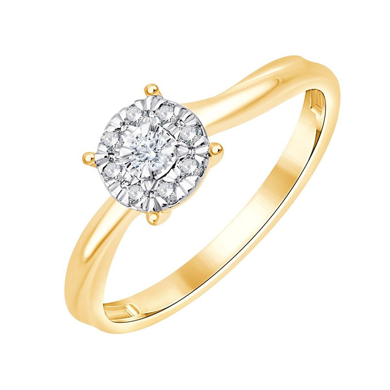 Bague, Solitaire Diamant 0,1ct