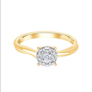 Bague, Solitaire Diamant 0,1ct