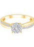 Bague serti clos diamant en or 18 carats