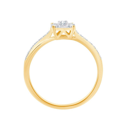 Bague serti clos diamant en or 18 carats