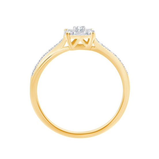Bague serti clos diamant en or 18 carats