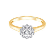 Solitaire Entouré Serti Clos Diamant 0,21ct