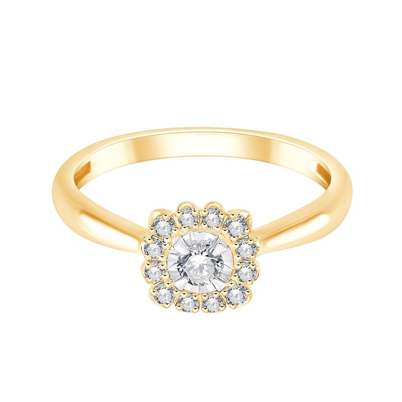 Solitaire Entouré Diamant 0,21ct