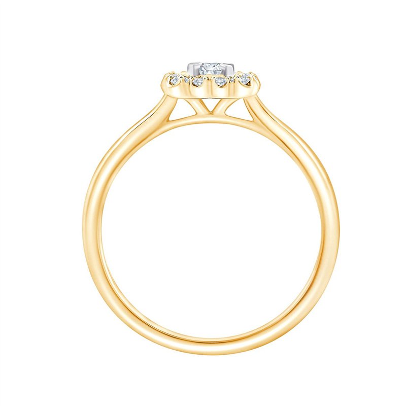 Solitaire Entouré Diamant 0,21ct