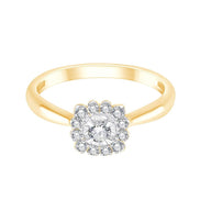 Solitaire Entouré Diamant 0,21ct