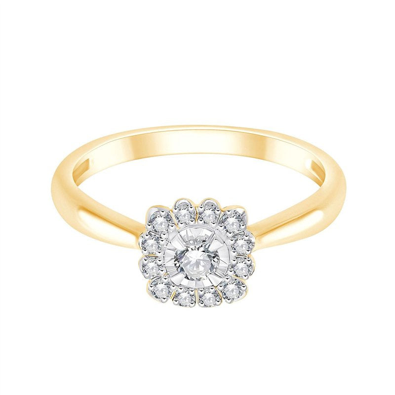 Solitaire Entouré Diamant 0,21ct