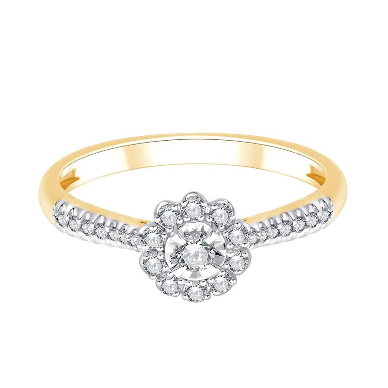 Solitaire Accompagné Diamant 0,19ct