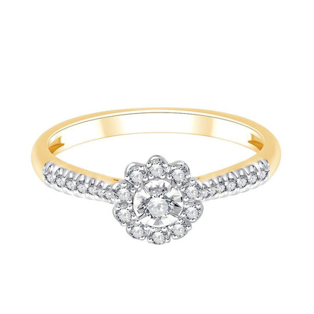 Solitaire Accompagné Diamant 0,19ct