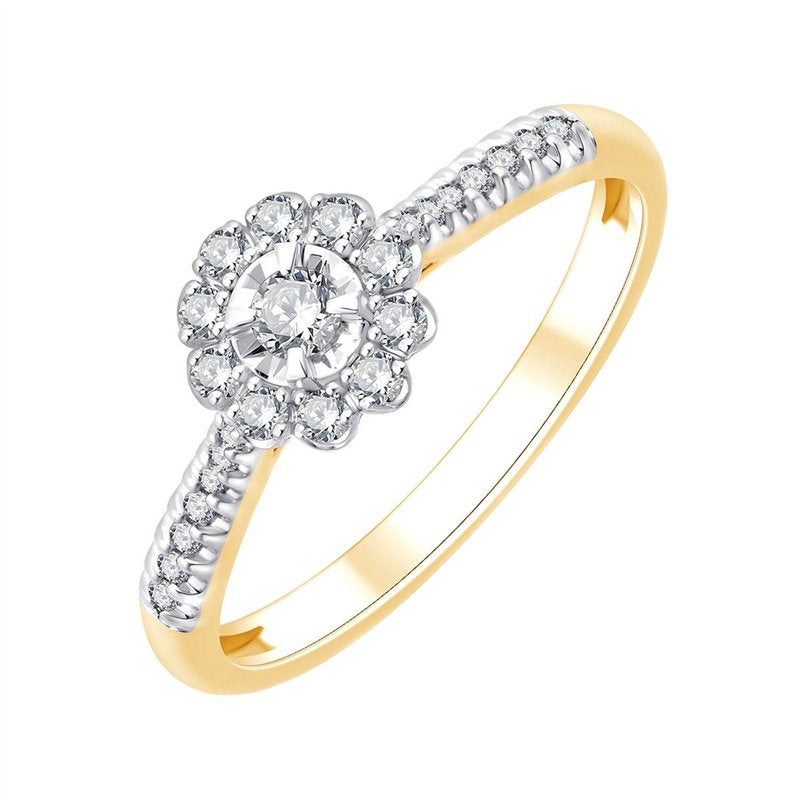 Solitaire Accompagné Diamant 0,19ct