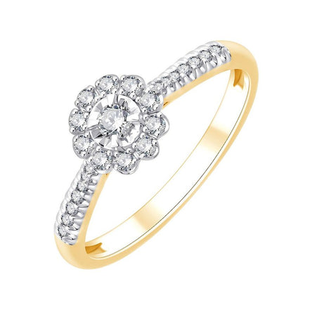 Solitaire Accompagné Diamant 0,19ct