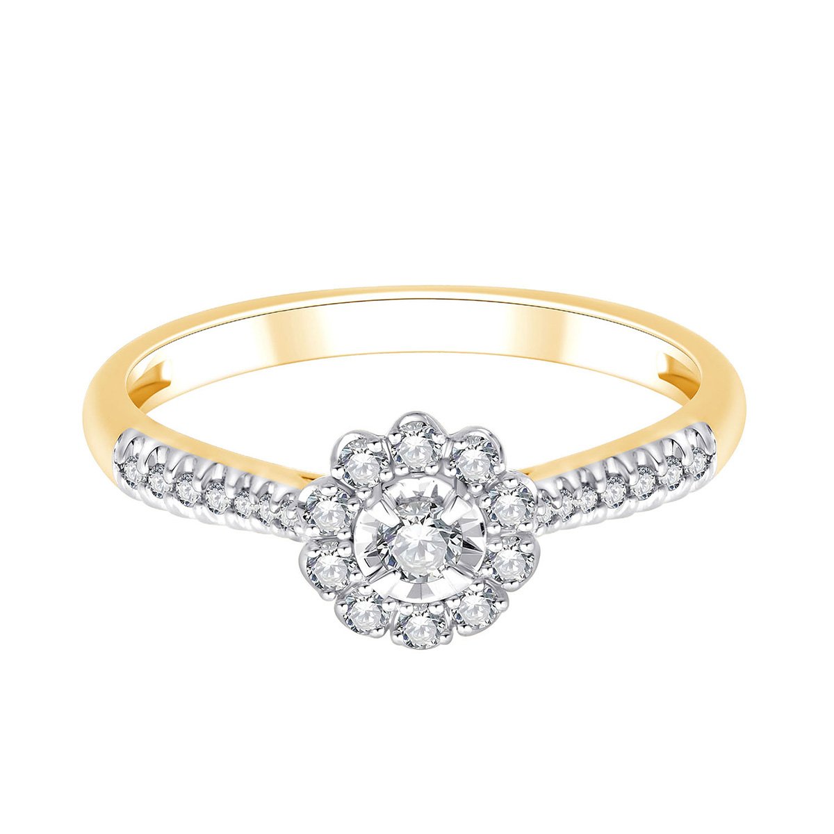 Solitaire Accompagné Diamant 0,19ct