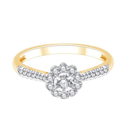 Solitaire Accompagné Diamant 0,19ct