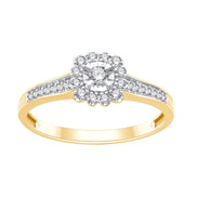 Solitaire Accompagné Diamant 0,18ct