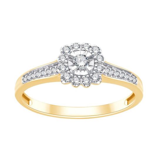 Solitaire Accompagné Diamant 0,18ct