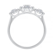 Bague trilogie diamant en or 18 carats