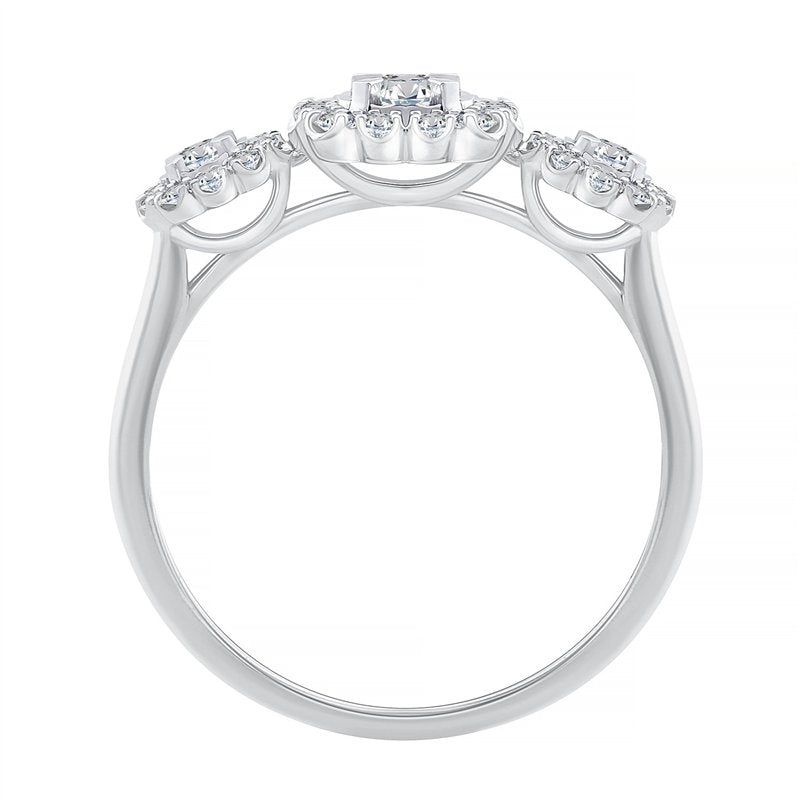 Bague trilogie diamant en or 18 carats