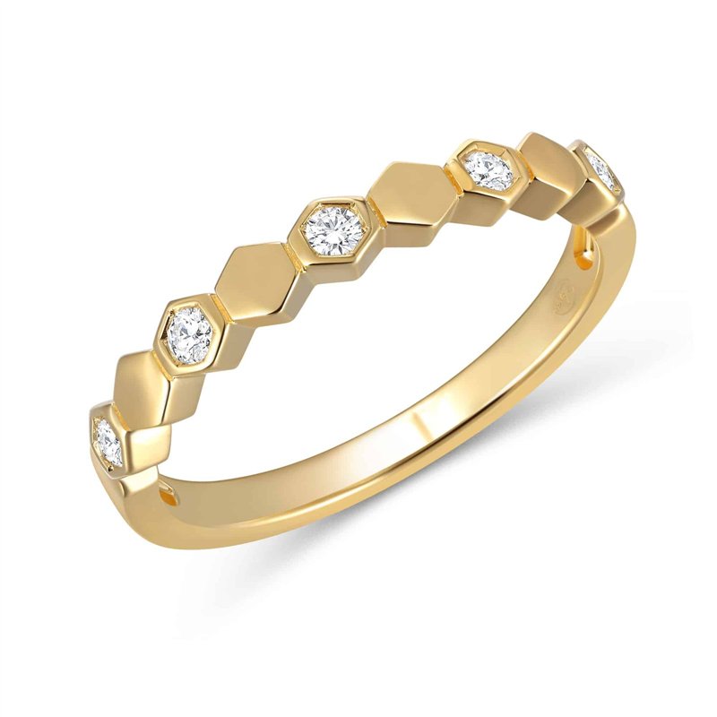 Bague, Demi Alliance Diamant 0,14ct