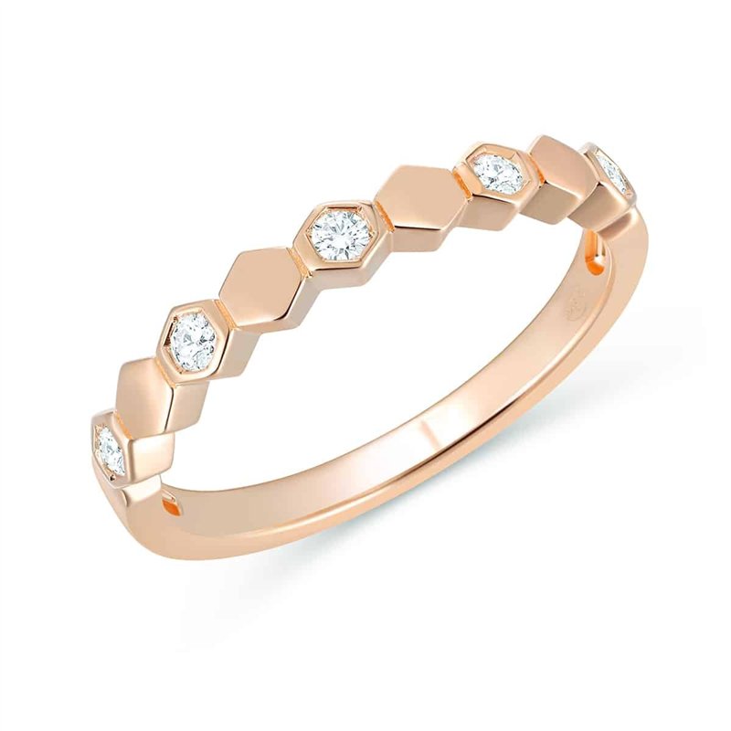 Bague, Demi Alliance Diamant 0,14ct