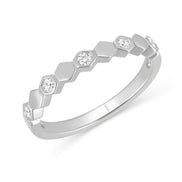 Bague, Demi Alliance Diamant 0,14ct