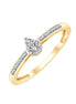 Solitaire Accompagné Diamant 0,04ct