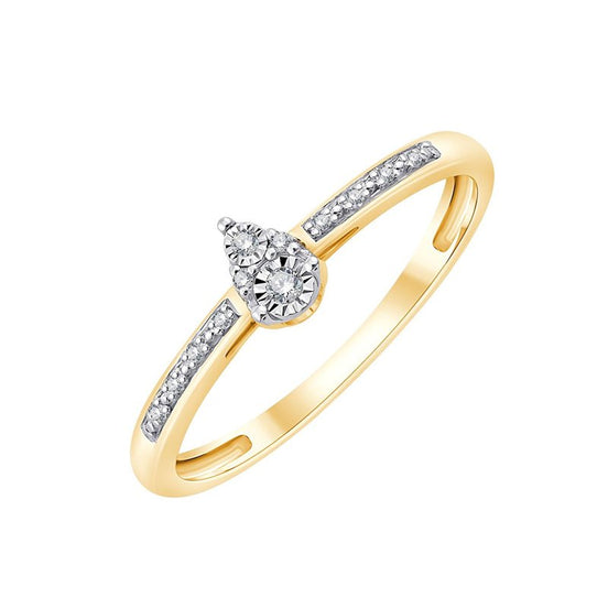 Solitaire Accompagné Diamant 0,04ct