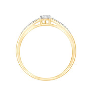 Solitaire Accompagné Diamant 0,04ct