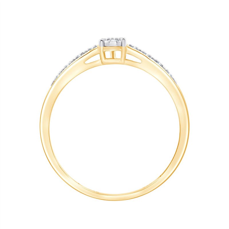 Solitaire Accompagné Diamant 0,04ct