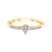 Solitaire Accompagné Diamant 0,04ct