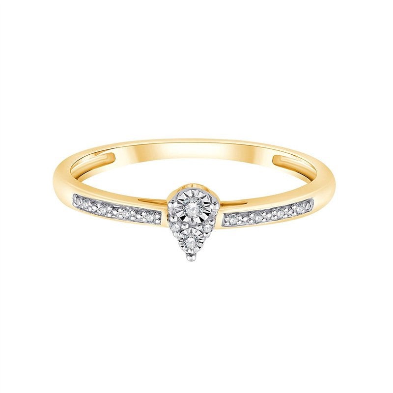 Solitaire Accompagné Diamant 0,04ct