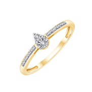 Solitaire Accompagné Diamant 0,04ct