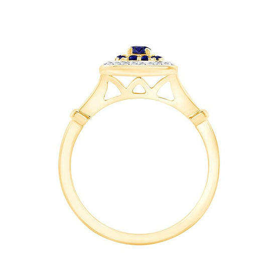 Saphir et diamants 0,04 ct