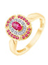 Toi et Moi Rubis et Diamants 0,02 ct