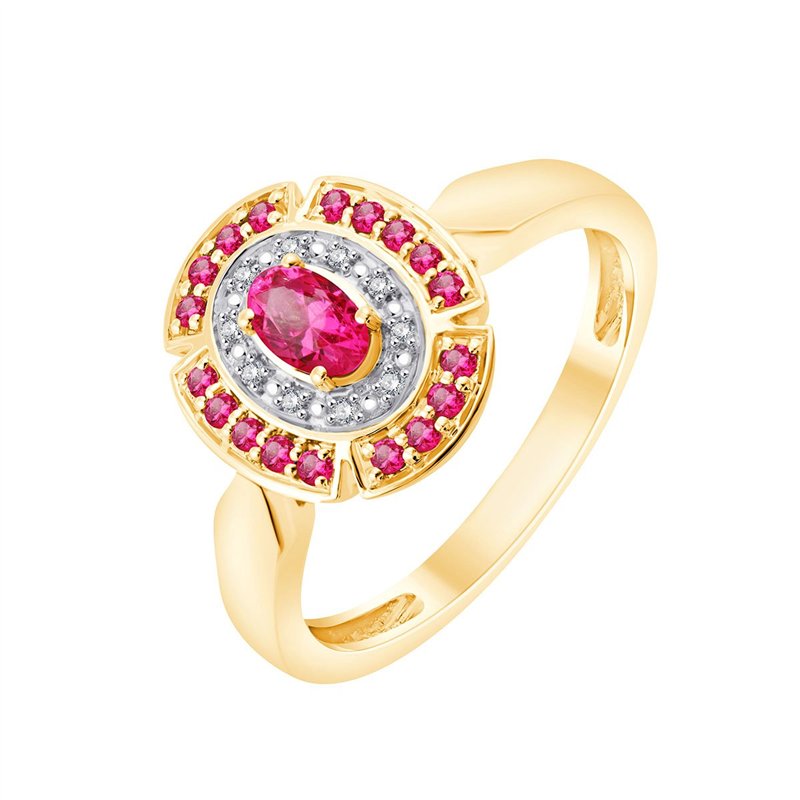 Toi et Moi Rubis et Diamants 0,02 ct