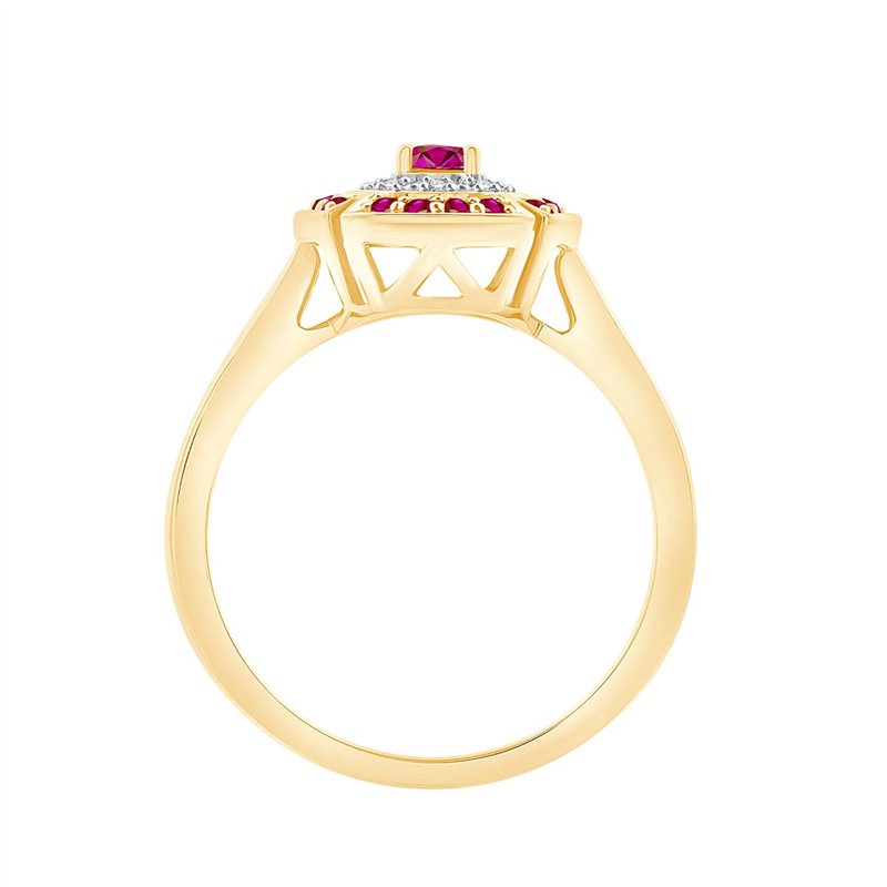 Toi et Moi Rubis et Diamants 0,02 ct