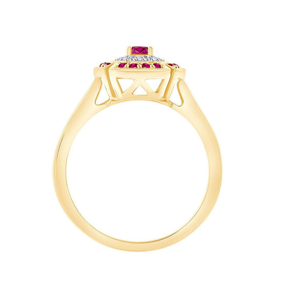 Toi et Moi Rubis et Diamants 0,02 ct