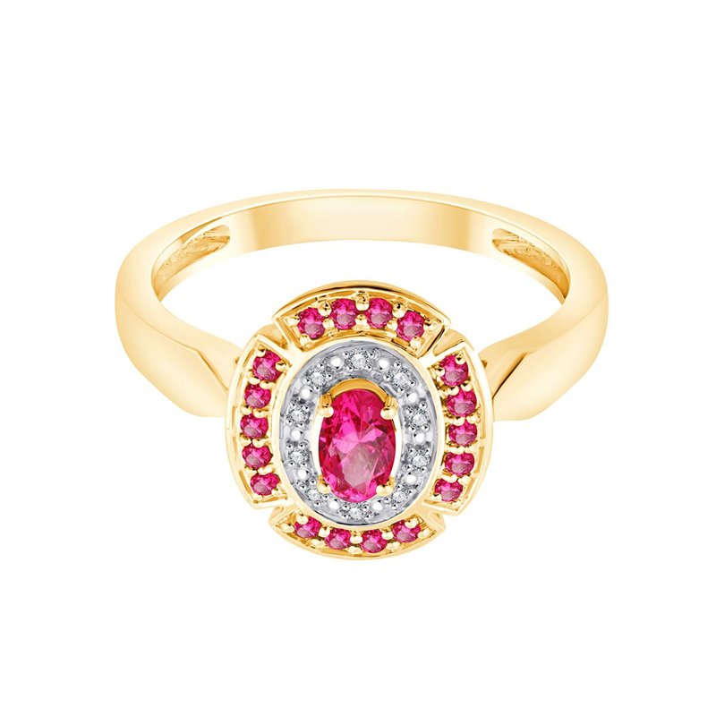 Toi et Moi Rubis et Diamants 0,02 ct