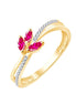 Toi & Moi Rubis & Diamants 0,05ct
