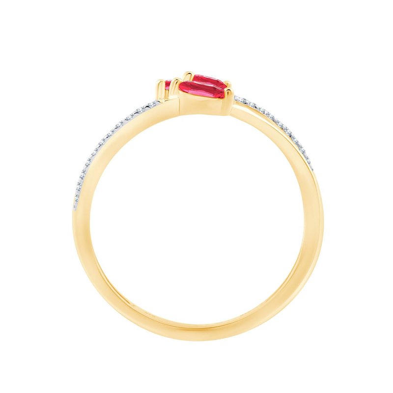 Toi & Moi Rubis & Diamants 0,05ct