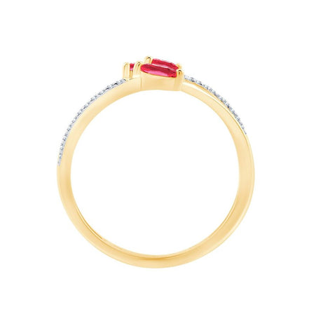 Toi & Moi Rubis & Diamants 0,05ct