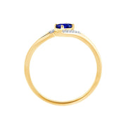 Saphir et diamants 0,02 ct