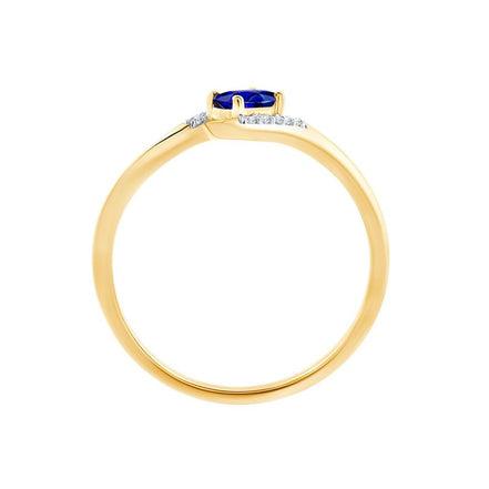 Saphir et diamants 0,02 ct