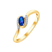 Saphir et diamants 0,02 ct