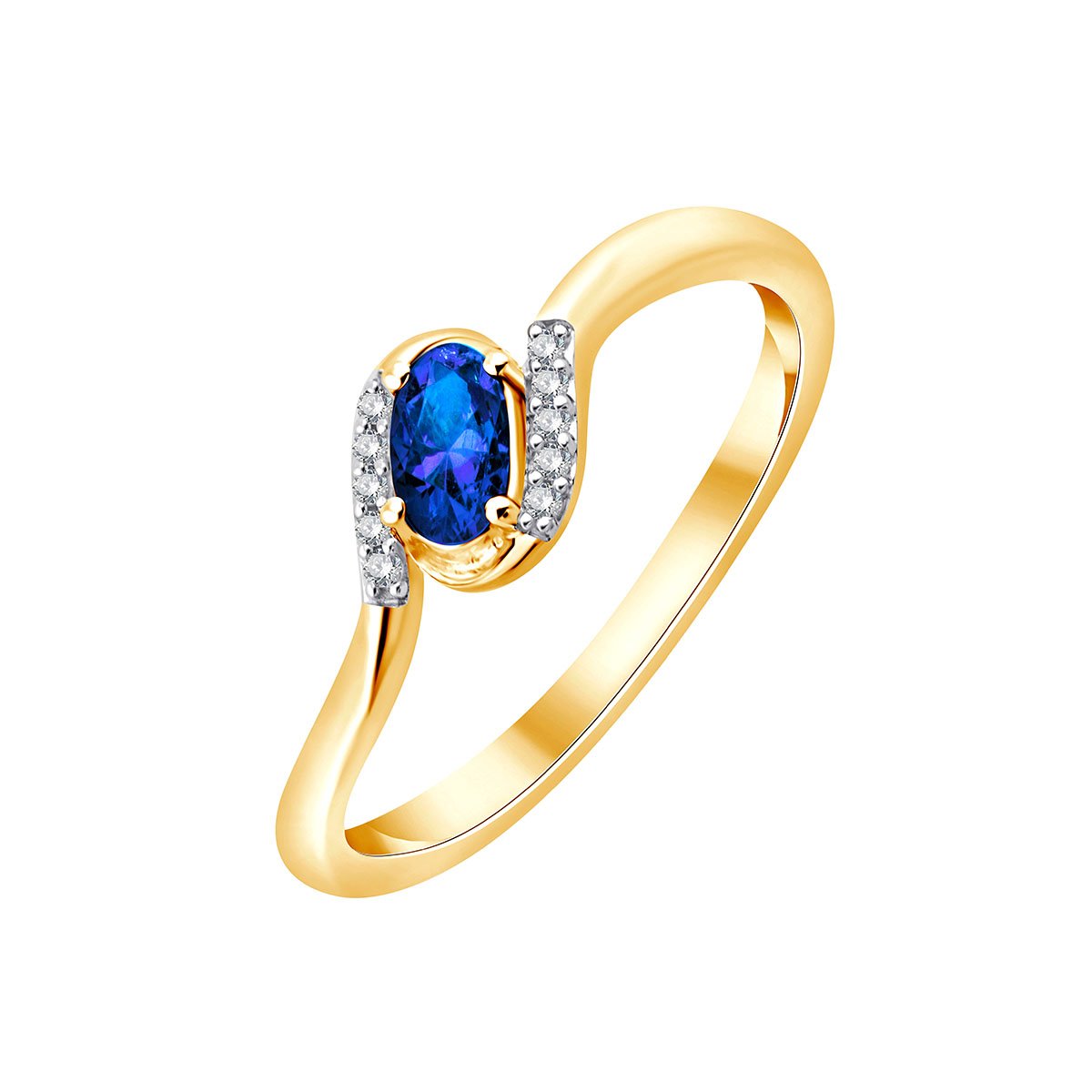 Saphir et diamants 0,02 ct
